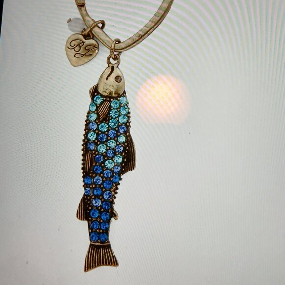 Betsey Johnson Crystal Sardine Fish Key Fob / Bag Charm NIB - Picture 5 of 5